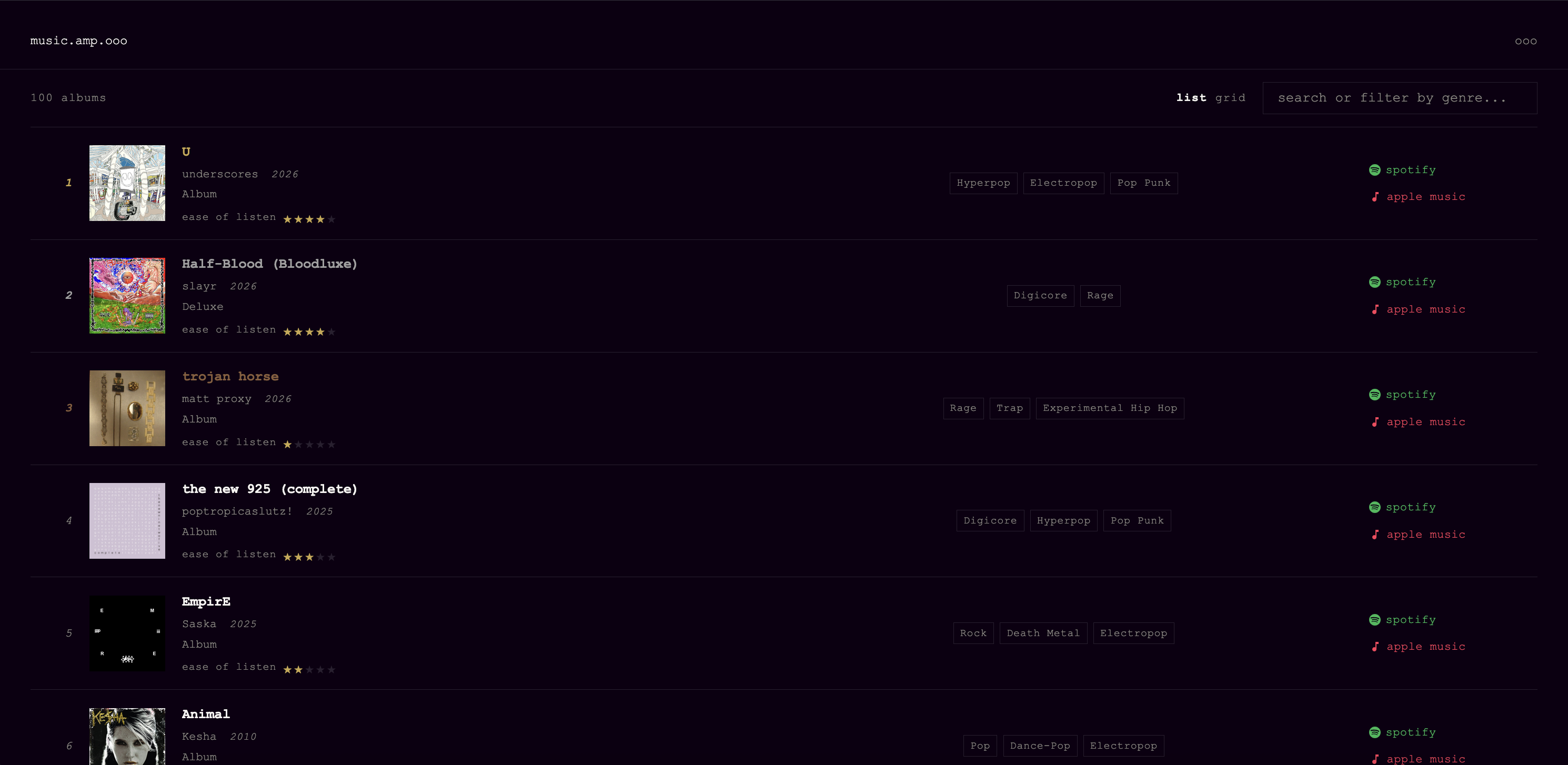 music.amp.ooo demo